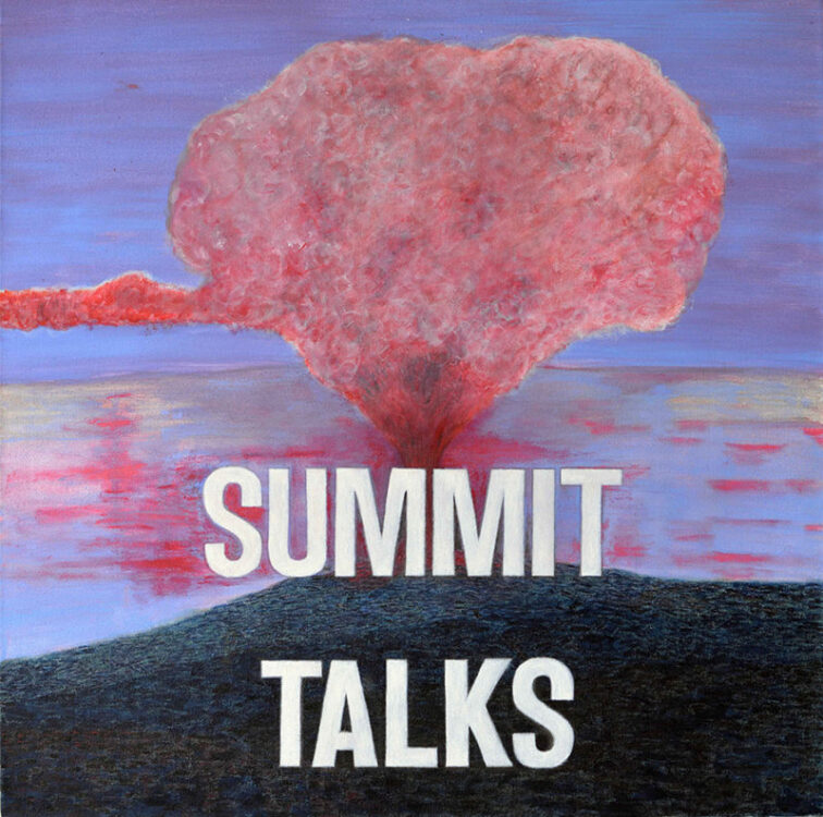 Summit talks Acrylic on canvas, 68.5 x 68.5 cm